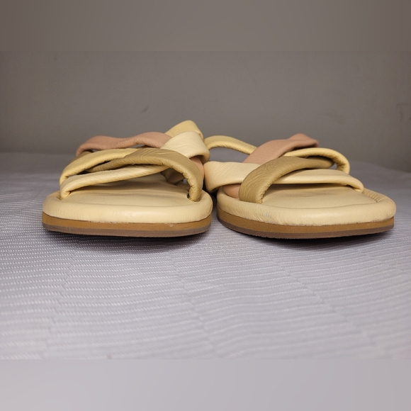 Madewell The Leeandra Slide Puffer Butter Yellow Leather Sandal sz 8 - Picture 4 of 9